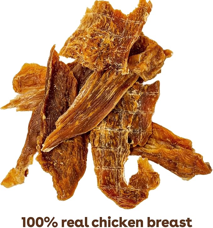 Pupford Chicken Jerky Treats for Dogs for Large & Small Dogs of All Ages | Made in USA, 100% Real Meat & No Fillers | Dogs Love These Tasty Dog Snacks (Chicken 4 oz)