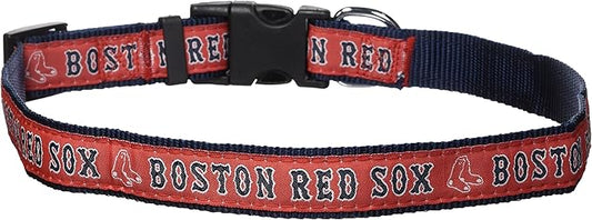 MLB Boston Red Sox Licensed PET COLLAR- Heavy-Duty, Strong, and Durable Dog Collar. Available in 29 Baseball Teams and 4 Sizes