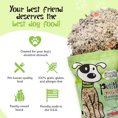 Healthy Dogma - PetMix Dehydrated Dog Food for Allergies, Joint Support & Mobility - Grain Free, Raw, Homemade Dog Food (Mobility, 10 lbs)