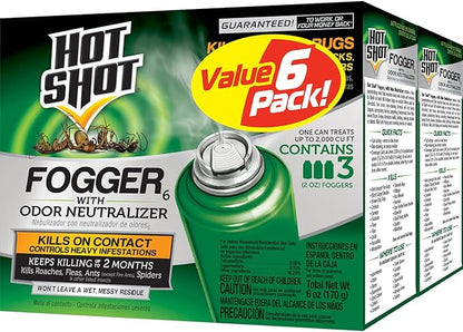 Black Flag 11093 B00PVN1ST8 Extreme Flea Killer Plus Growth Regulator RTU for Insects, 1-gal & Hot Shot Fogger with Odor Neutralizer, Kills Roaches, Ants, Spiders & Fleas