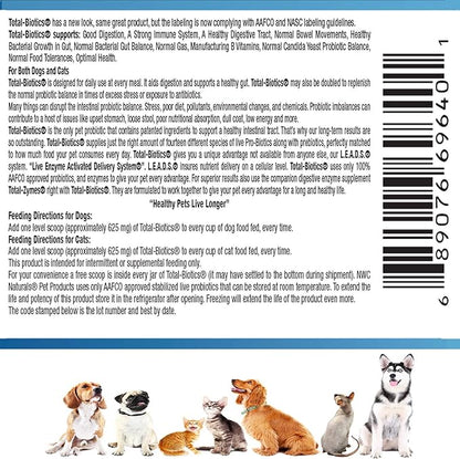 Total Biotics & Probiotics for Dogs and Cats, 365 Cups Treats, 8 ounces