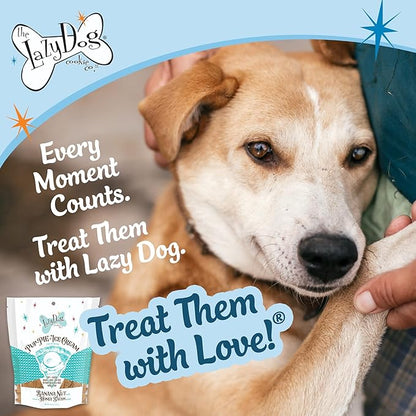 The Lazy Dog Cookie Co. Soft and Chewy Dog Treats, Pie Slice Shaped Dog Cookies, Banana Nut Pup-PIE & Honey Bacon Ice Cream Inspired Flavor, Baked in The USA, 5 oz. (Pack of 1)