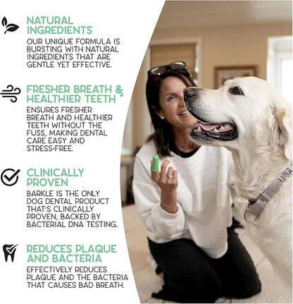 Dog Teeth Cleaning Gel - Helps Reduce Plaque & Bad Breath - Periodontist Formulated - Toothpaste Alternative - Prevent Tartar - includes Finger Cot (Mint - 2 Month Supply)