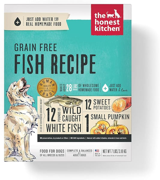 The Honest Kitchen Dehydrated Grain Free Fish Dog Food, 7 lb Box