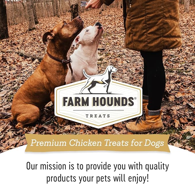 Farm Hounds Premium Bite-Sized Chicken Training Treats for Dog, 100% Made from Humanely-Raised Chickens, Dog Trainer Treats Healthy Delicious Dog Bites, Made in USA, 2-Pack