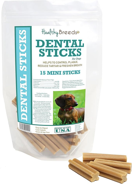 Healthy Breeds Dachshund Dental Sticks Minis 15 Count