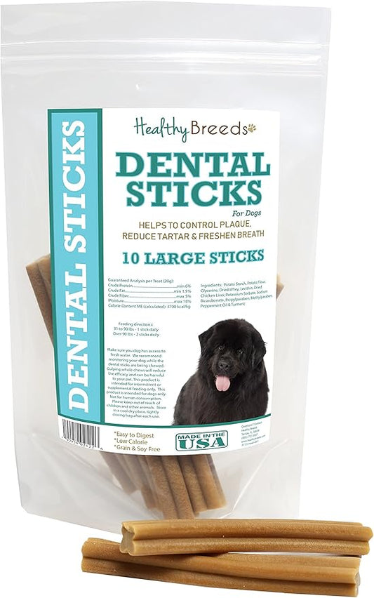 Healthy Breeds Newfoundland Dental Sticks Large 10 Count
