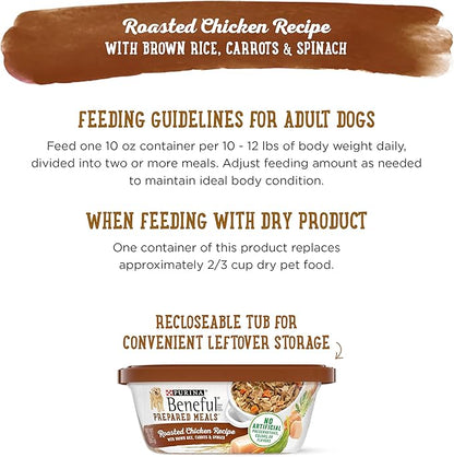 Purina Beneful Gravy Wet Dog Food, Prepared Meals Roasted Chicken Recipe - (8) 10 oz. Tubs