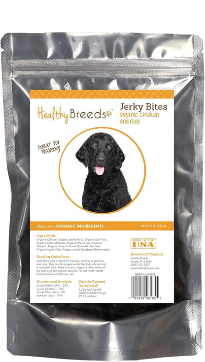 Healthy Breeds Curly-Coated Retriever Jerky Bites Chicken & Rice Recipe Dog Treats 5 oz