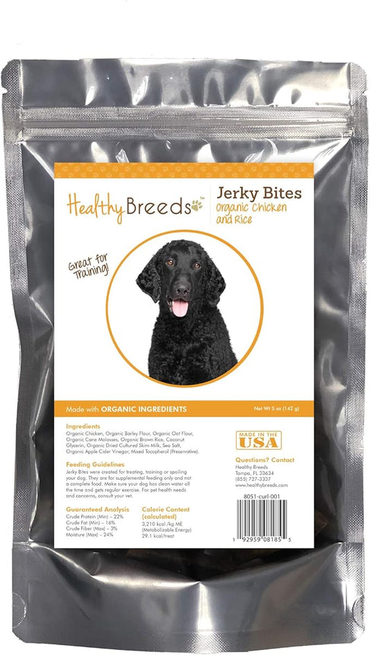 Healthy Breeds Curly-Coated Retriever Jerky Bites Chicken & Rice Recipe Dog Treats 5 oz