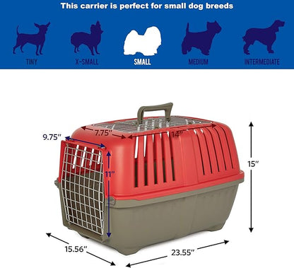 MidWest Homes for Pets Spree Travel Pet Carrier, Dog Carrier Features Easy Assembly and Not The Tedious Nut & Bolt Assembly of Competitors, Ideal for Small Dogs & Cats