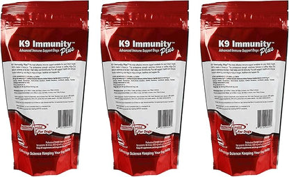 K9 Immunity Plus - Potent Immune Booster For Dogs Over 70 Pounds - Certified Organic – Mushroom Enhanced Supplement - Veterinarian Recommended Dog Health Supplement -90 Chews 3 pack
