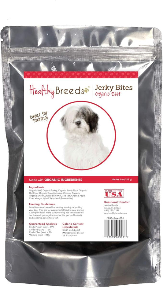 Healthy Breeds Old English Sheepdog Jerky Bites Beef Recipe Dog Treats 5 oz