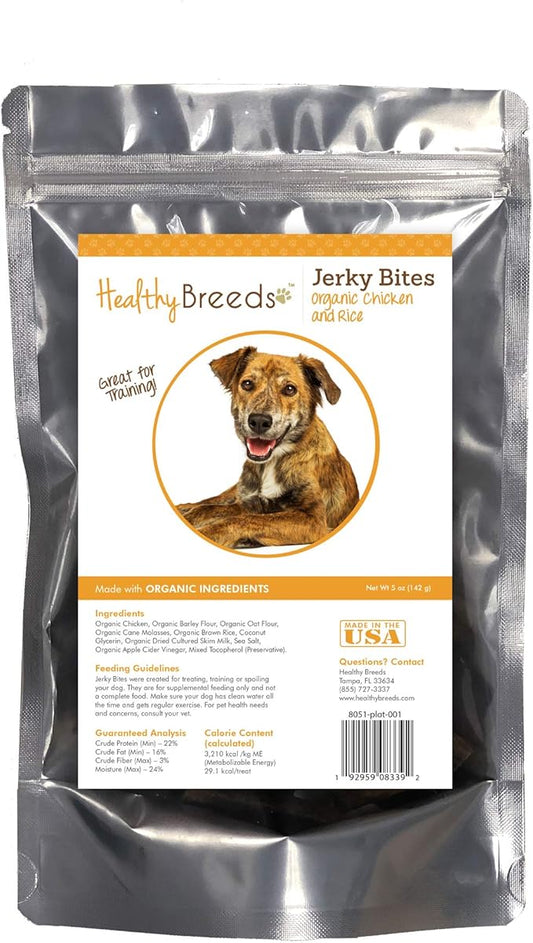 Healthy Breeds Plott Jerky Bites Chicken & Rice Recipe Dog Treats 5 oz