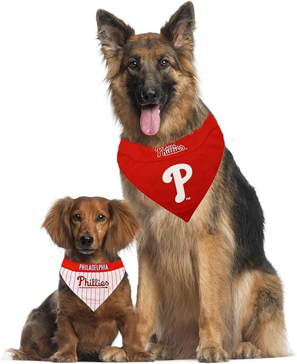 Pets First PHP-3217-L-XL MLB Philadelphia Phillies Reversible Pet Bandana, Large/X-Large, MLB Team Color