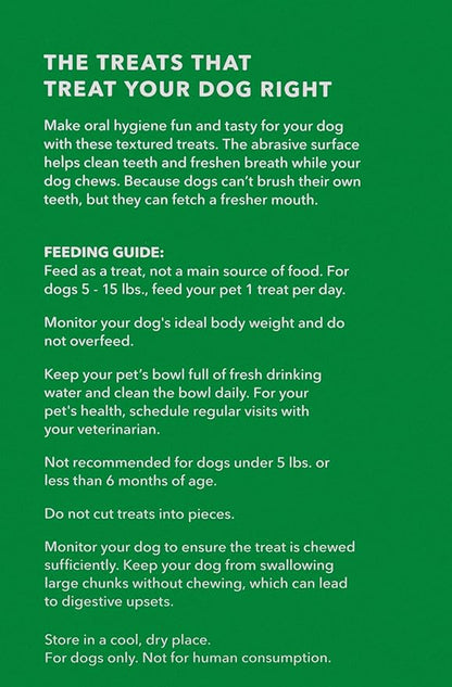 Amazon Brand - Wag Dental Dog Treats to Help Clean Teeth & Freshen Breath - Tiny, Unflavored, 2.25 pounds, 130 Count (Pack of 1)