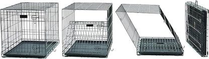 MidWest Homes for Pets Ultima Pro Series 24' Dog Crate | Extra-Strong Double Door Folding Metal Dog Crate w/Divider Panel, Floor Protecting 'Roller Feet' & Leak-Proof Plastic Pan