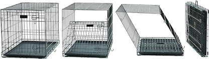 MidWest Homes for Pets Ultima Pro Series 30' Dog Crate | Extra-Strong Double Door Folding Metal Dog Crate w/Divider Panel, Floor Protecting 'Roller Feet' & Leak-Proof Plastic Pan