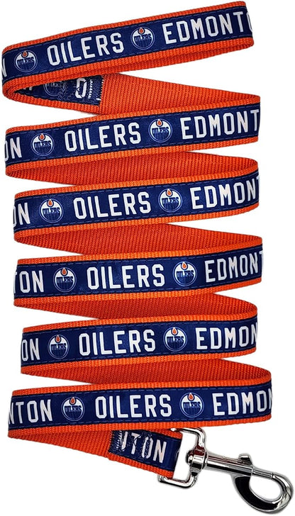 NHL PET Leash Edmonton Oilers Dog Leash, Large Hockey Team Leash for Dogs & Cats. A Shiny & Colorful Cat Leash & Dog Leash Licensed by The NHL
