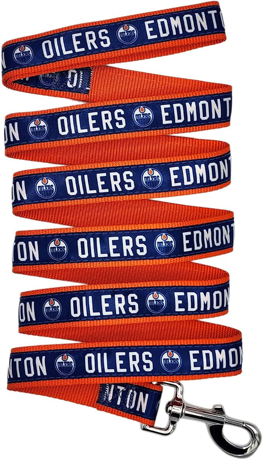 NHL PET Leash Edmonton Oilers Dog Leash, Large Hockey Team Leash for Dogs & Cats. A Shiny & Colorful Cat Leash & Dog Leash Licensed by The NHL