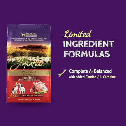 Zignature Lamb Small Bites Limited Ingredient Formula Dry Dog Food 12.5 lb