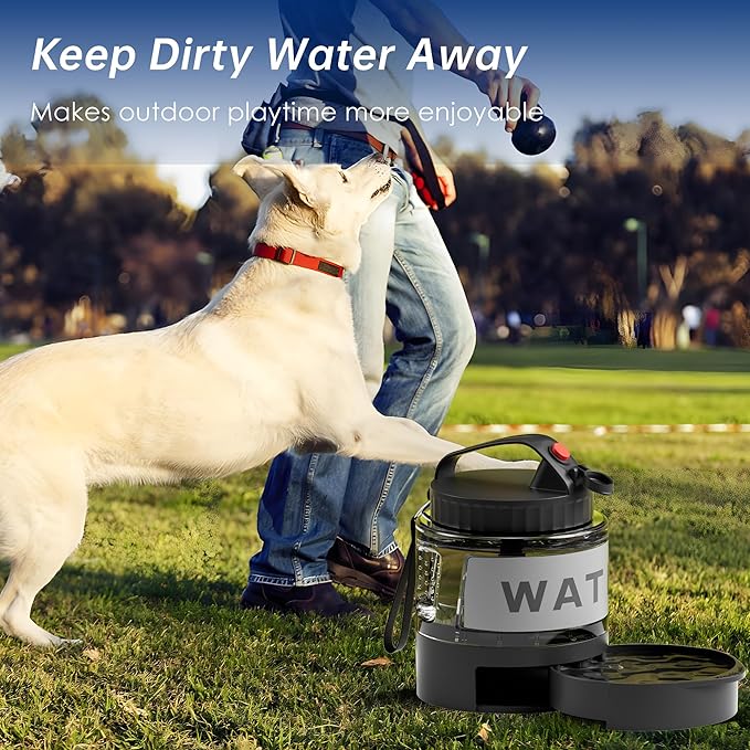 Dog Travel Water Bottle 54OZ, Travel Water Bowl for Dogs Portable Dog Water Dispenser for Outdoor Hiking,Camping, Road Trips, Dog Park Large Capacity Dog Travel Accessories BPA Free