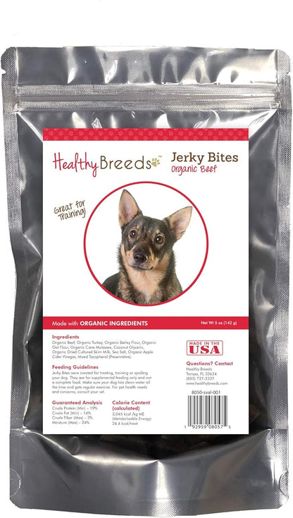 Healthy Breeds Swedish Vallhund Jerky Bites Beef Recipe Dog Treats 5 oz