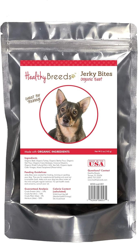 Healthy Breeds Swedish Vallhund Jerky Bites Beef Recipe Dog Treats 5 oz