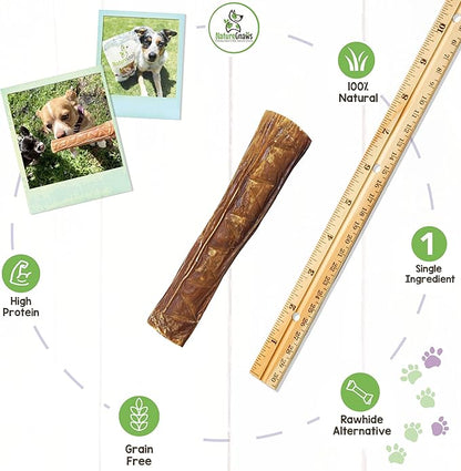 Nature Gnaws Beef Jerky Stuffed Rolls for Dogs - Single Ingredient Beef Gullet Chew Treats - Simple Natural Delicious Dog Chews - Training Reward - 5 Inch - 6 Count