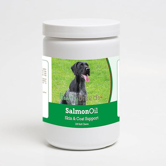 Healthy Breeds German Wirehaired Pointer Salmon Oil Soft Chews 120 Count