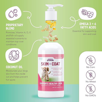 Health Extension Skin & Coat for Puppies and Dogs, 16-ounces