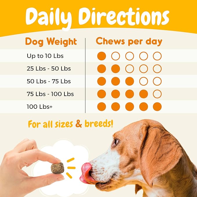 Dog Allergy Chews – 120 Soft Chews for Dog Allergy Relief – Natural Vegetable Flavor Allergy Immune Supplement for Dogs – Soothing and Calming Dog Treats