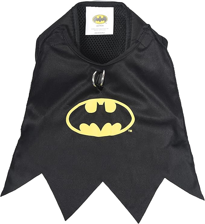 DC Comics for Pets Batman Dog Harness | Soft and Comfortable No Pull Harness for Dogs, Dog Batman Costume | Cute Small Dog Halloween Costume for Small Dogs, Batman Harness, Puppy Harness, Pet Harness