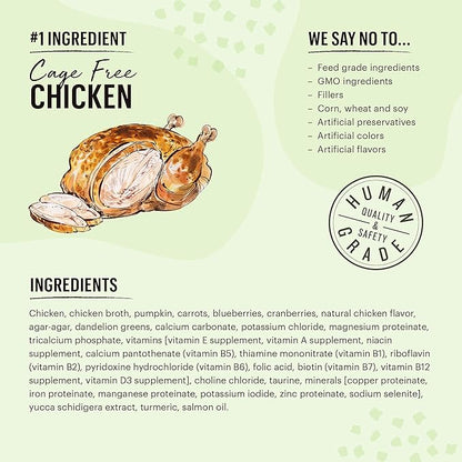 The Honest Kitchen Grain Free Minced Chicken in Bone Broth Gravy Wet Cat Food, 2.8 oz x12