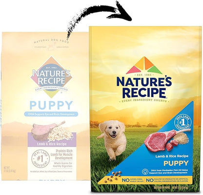 Nature’s Recipe Puppy Lamb & Rice Recipe Dry Dog Food, 12 lb. Bag
