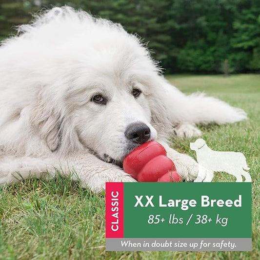 KONG Classic Stuffable Dog Toy - Fetch & Chew Toy for Dogs - Treat-Filling Capabilities & Erratic Bounce for Extended Play Time - Durable Natural Rubber Material - for XX-Large Dogs