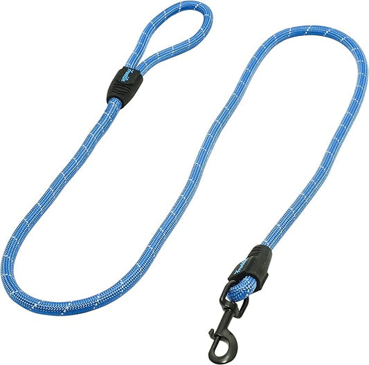 Franklin Pet Supply Nylon Dog Leash – Rope – Reflective – Dog Training – 6 Foot – Dog Walking – Ultra Strong – Blue