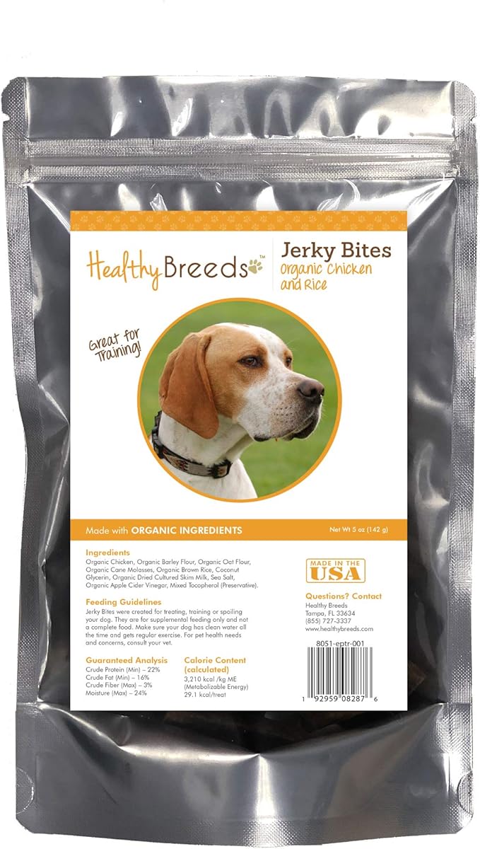 Healthy Breeds English Pointer Jerky Bites Chicken & Rice Recipe Dog Treats 5 oz