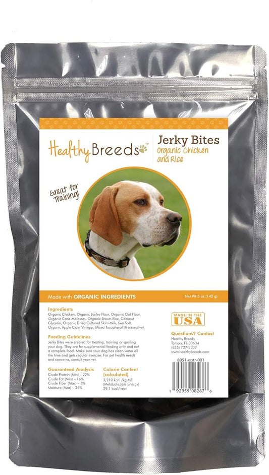 Healthy Breeds English Pointer Jerky Bites Chicken & Rice Recipe Dog Treats 5 oz