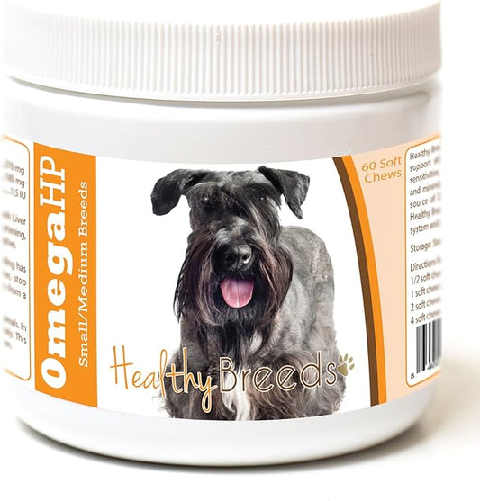 Healthy Breeds Cesky Terrier Omega HP Fatty Acid Skin and Coat Support Soft Chews 60 Count