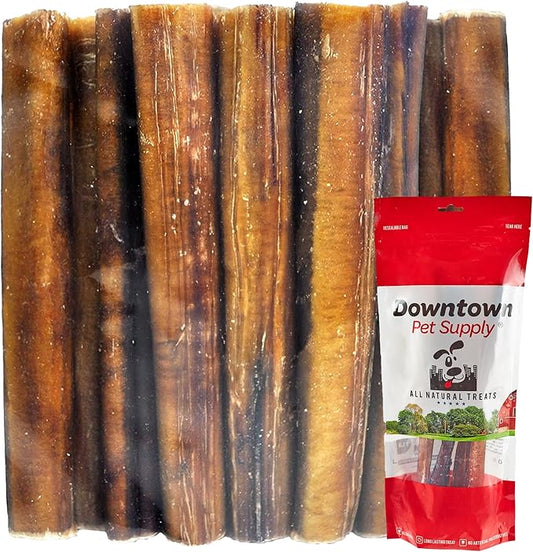 Downtown Pet Supply Bully Sticks for Dogs (6", 5-pack, Jumbo) Non-GMO, Grain Free, Rawhide Free Dog Chews Long Lasting Pizzle Sticks - Low Odor Bully Sticks for Large Dogs
