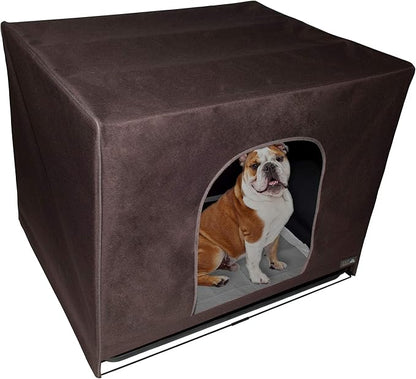 Pet Gear Pro Pawty, Potty Training Aid for Dogs, Discreetly Covers Pee Pads and Grass Patches, Removable Tray Included, Optional Wall Guard Accessory for Extra Protection from Messes, Large, Espresso