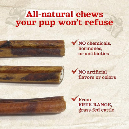 Natural Farm Bully Sticks Stuffed Collagen Sticks for Dogs (12 Inch, 12-Pack), Rawhide-Free Collagen Sticks, Natural Dog Chews, Long Lasting, Small, Medium and Large Dogs, Great Rawhide Alternative