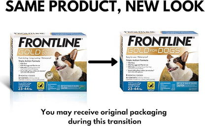 FRONTLINE Gold Flea & Tick Treatment for Medium Dogs Up to 23 to 44 lbs., Pack of 6