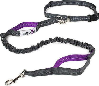 Hands Free Dog Leash, A Dog Running Leash for Dogs That Makes A Great Waist Leash for Dog Walking, Double Handle Bungee Dog Leash with Reflective Stitching and Adjustable Dog Walking Belt