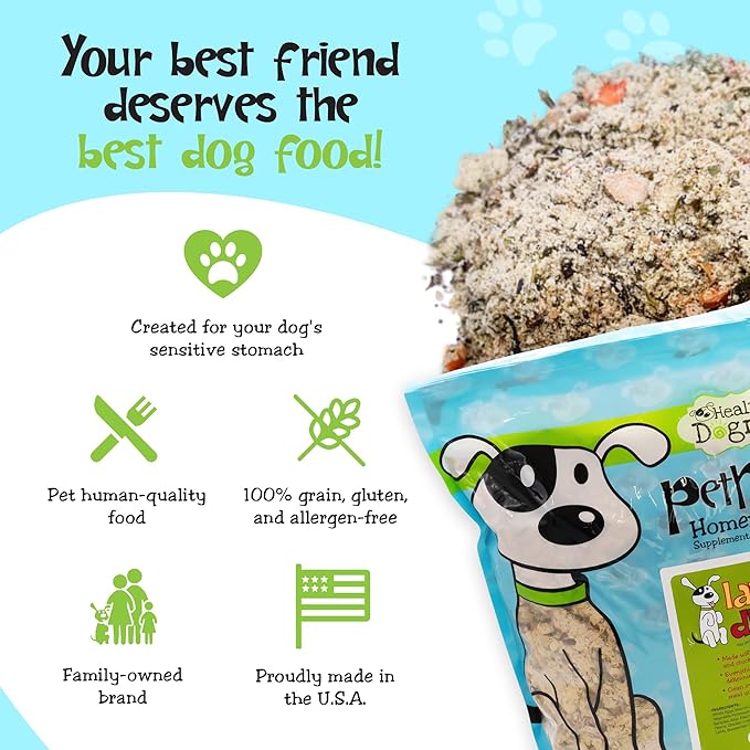Healthy Dogma - PetMix Dehydrated Dog Food for Allergies - Grain Free, Freeze Dried, Raw, Homemade Dog Food (Lamb Dinner, 10 lbs)