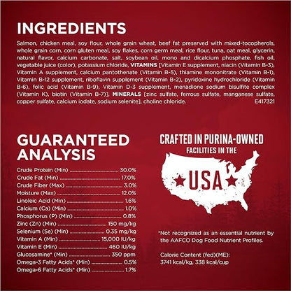 Purina ONE True Instinct With Real Salmon and Tuna Natural With Added Vitamins, Minerals and Nutrients High Protein Dog Food Dry Formula - 27.5 lb. Bag