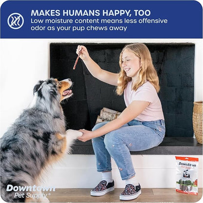 Downtown Pet Supply Thin Junior Bully Sticks (6" - 1 LB) - Bully Sticks for Small Dogs and Puppies- Single Ingredient Long Lasting Dog Dental Treats - Alternative to Chew Bones