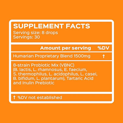 Probonix Probiotics for Dogs, 30-Day Supply, Organic, Non-GMO Liquid Probiotic Drops, 8 Live Strains, Helps with Digestive Issues, IBD, Dental Health Issues, Allergies, Liver Flavor