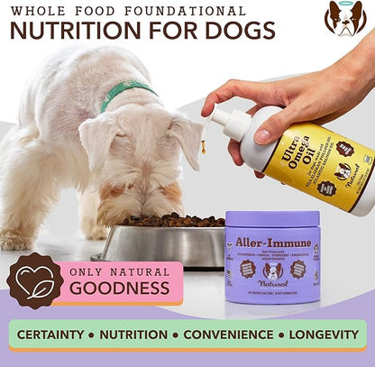 Natural Dog Company Aller-Immune Chews (90 Pieces), Turkey Flavor, with Canine-Specific Probiotics, Allergy Immune Supplement for Dogs of All Ages, Sizes & Breeds, Boosts Immune System, Antioxidant
